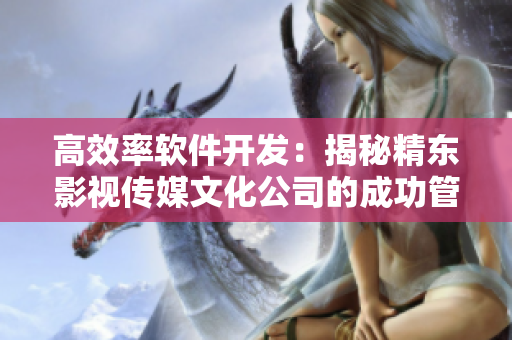 高效率軟件開發(fā)：揭秘精東影視傳媒文化公司的成功管理經(jīng)驗(yàn)