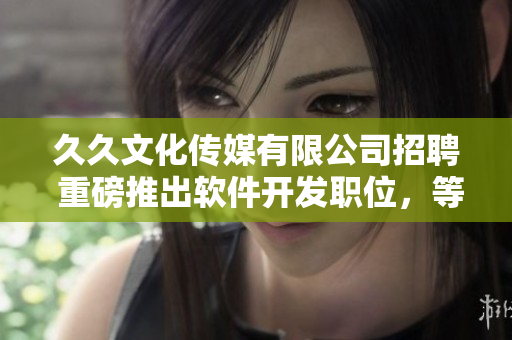 久久文化傳媒有限公司招聘 重磅推出軟件開發(fā)職位，等你來戰(zhàn)！