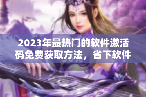 2023年最熱門的軟件激活碼免費獲取方法，省下軟件開銷提高生產(chǎn)力