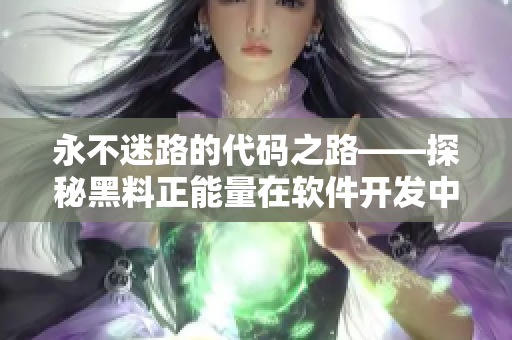 永不迷路的代碼之路——探秘黑料正能量在軟件開發(fā)中的應(yīng)用。